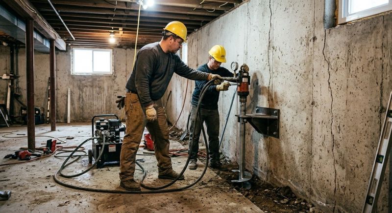 Basement Stabilization in Waterbury, CT