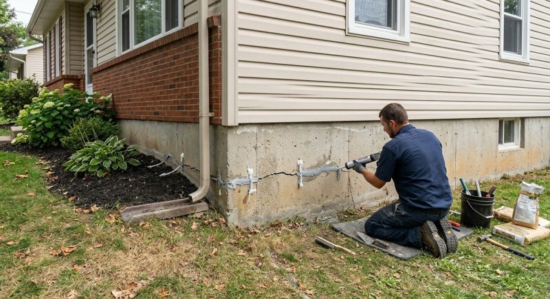 Cracked Foundation Repair in Harwinton, CT