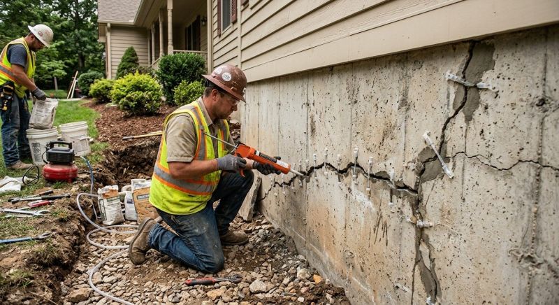 Cracked Foundation Repair in Plymouth, CT