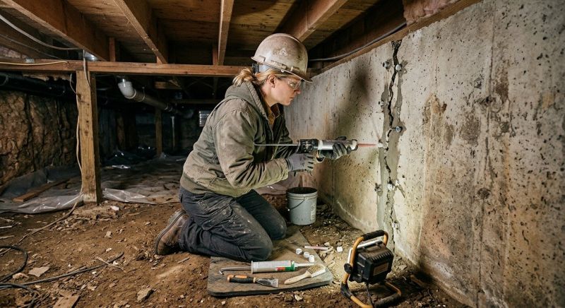 Crawlspace Foundation Repair in Brookfield, CT
