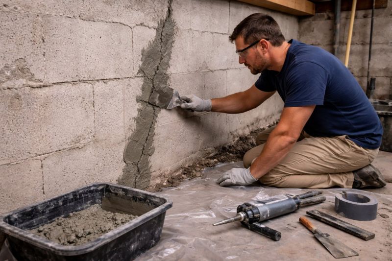 Foundation Crack Repair in Farmington, CT