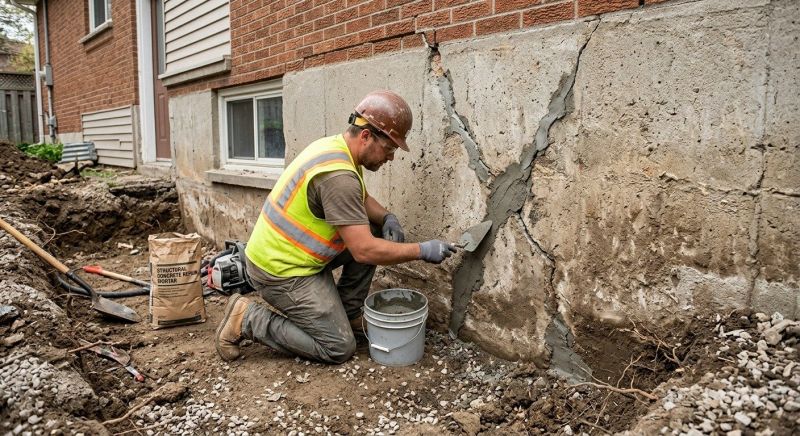 Foundation Crack Repair in Northfield, CT
