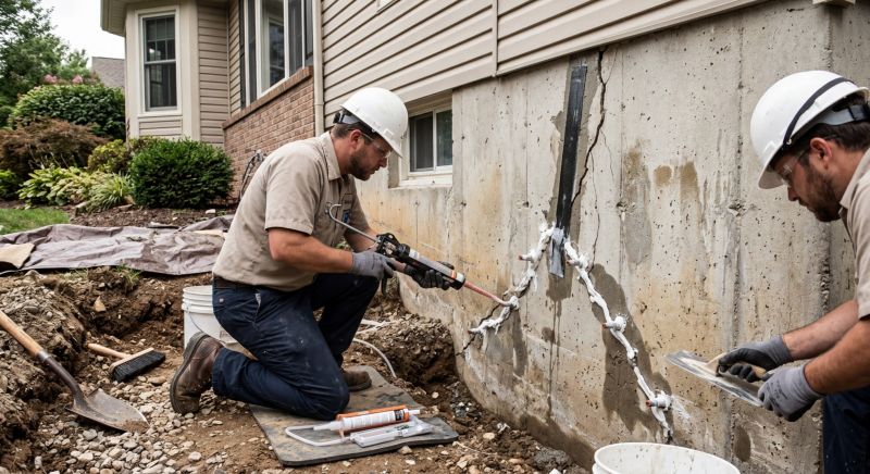 Foundation Crack Sealing in Waterbury, CT