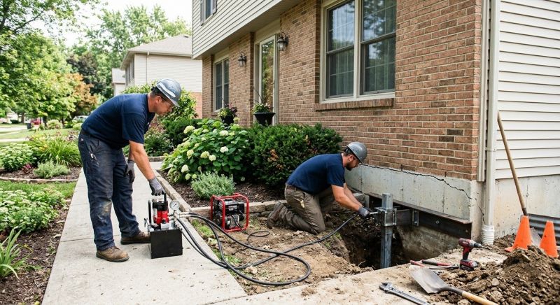 Foundation Jacking in Cornwall Bridge, CT