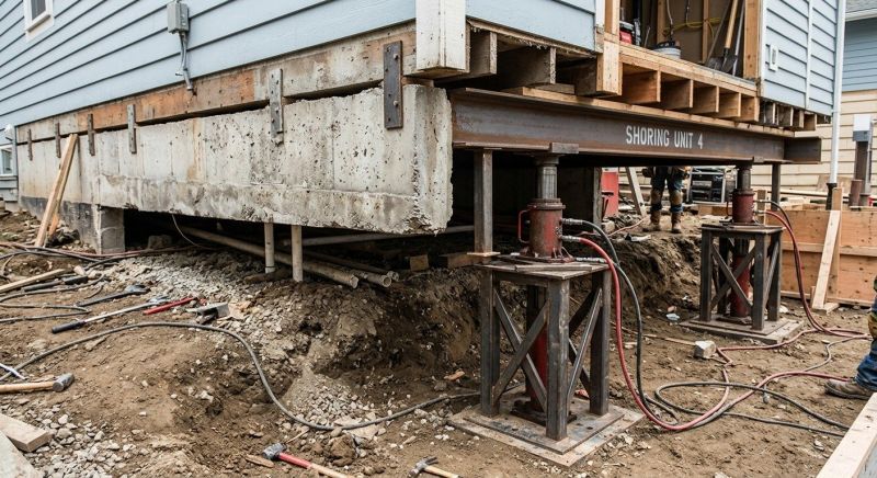 Foundation Jacking in Cornwall Bridge, CT