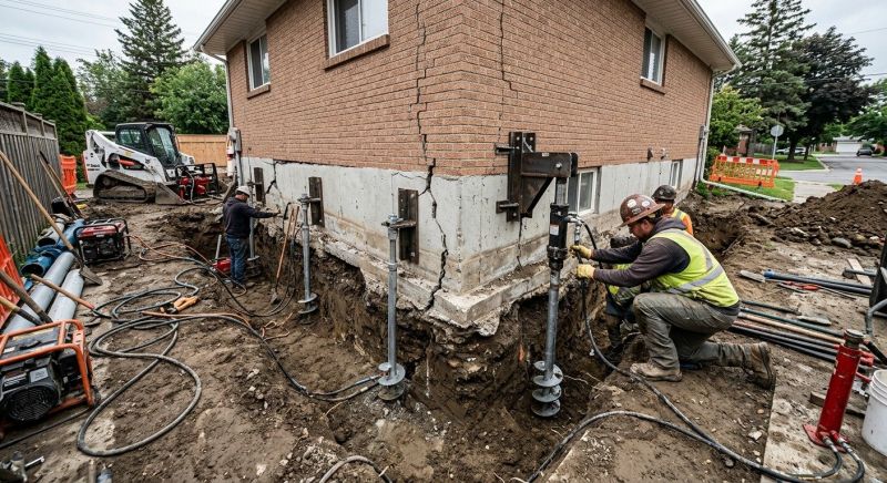 Sinking Foundation Repair in Avon, CT
