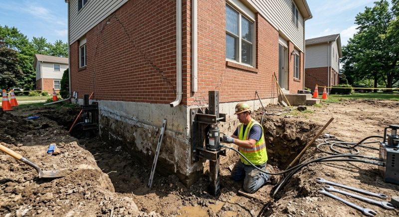 Sinking Foundation Repair in Naugatuck, CT