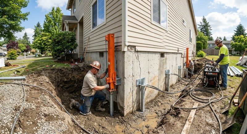 Sinking Foundation Repair in Naugatuck, CT