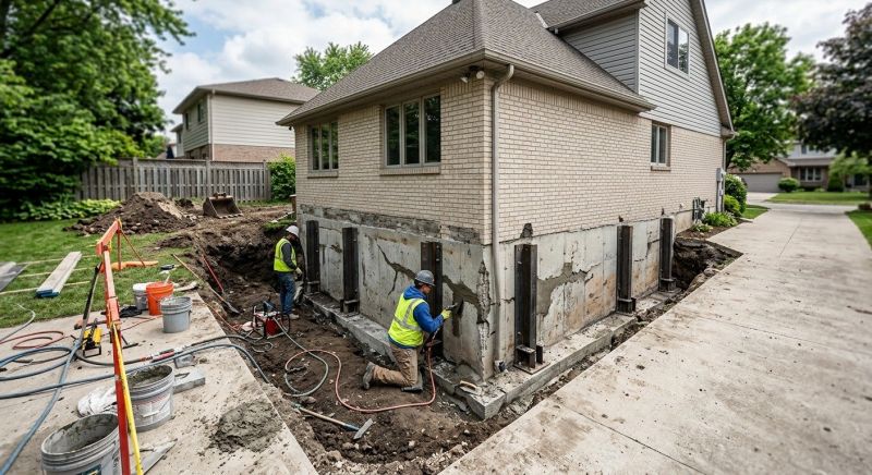 Sinking Foundation Repair in Northfield, CT