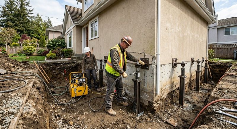 Sinking Foundation Repair in Orange, CT
